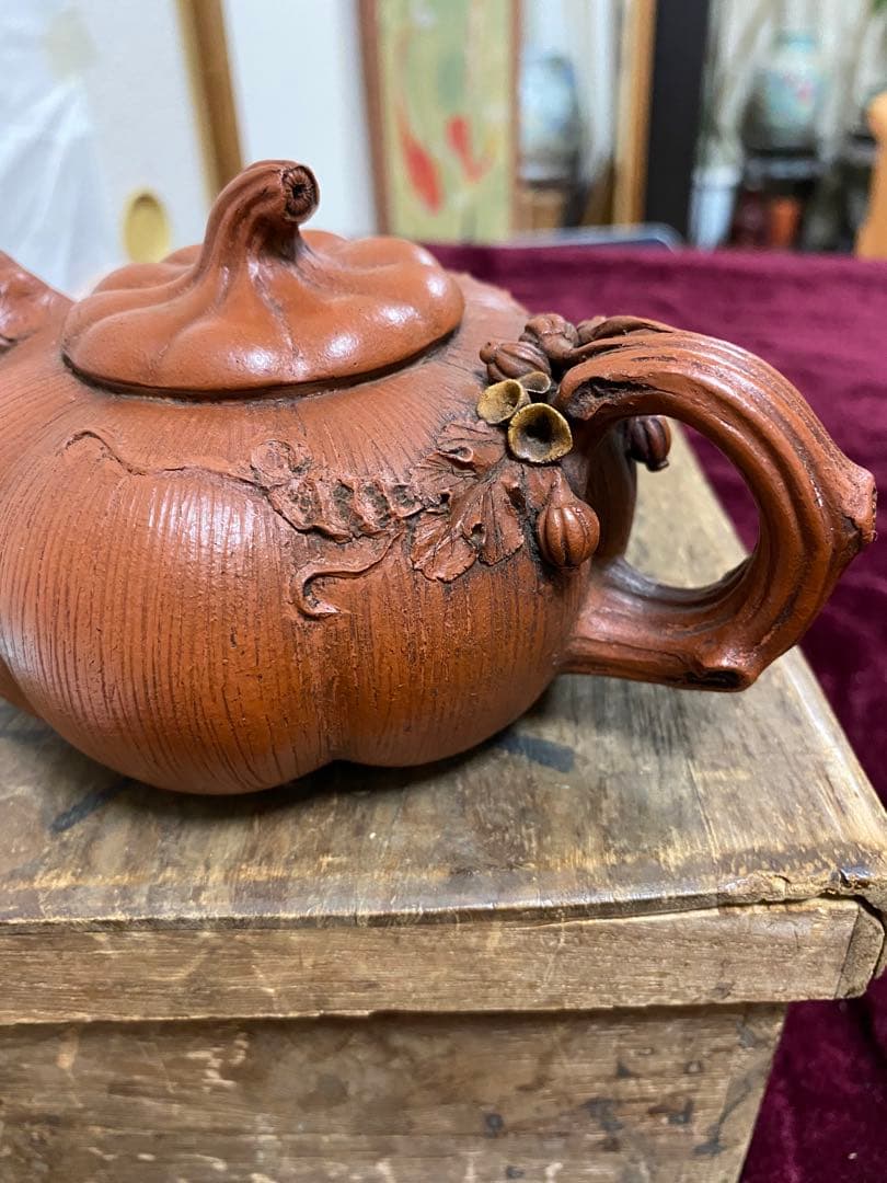 朱泥 急須 南瓜壷 唐物 茶道具