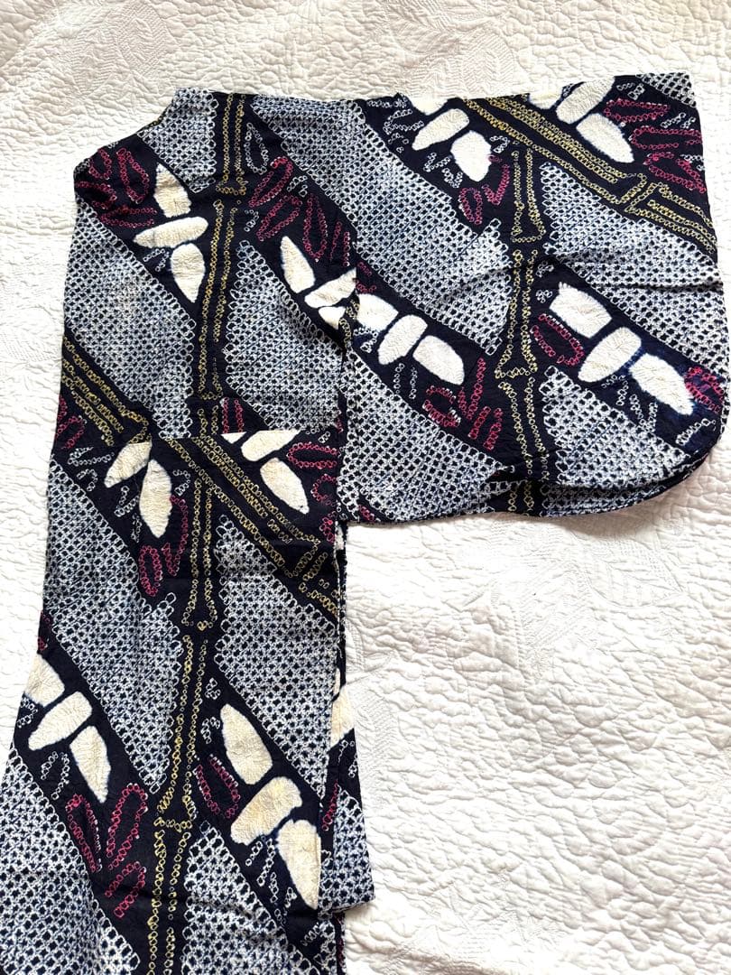 粋な大人の浴衣◆有松絞り 笹竹文