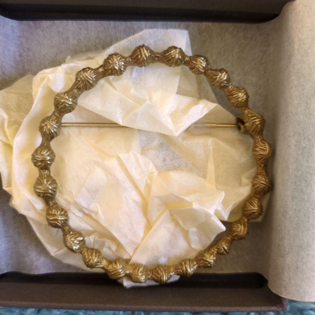 M*N様 ミナペルホネン　タンバリン　ブローチ　アンティークゴールド