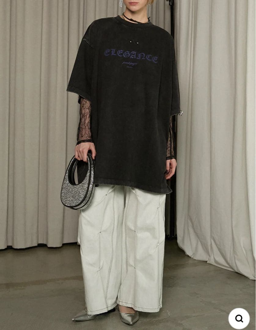 PRANK PROJECT ダークグレー オーバーサイズTシャツ