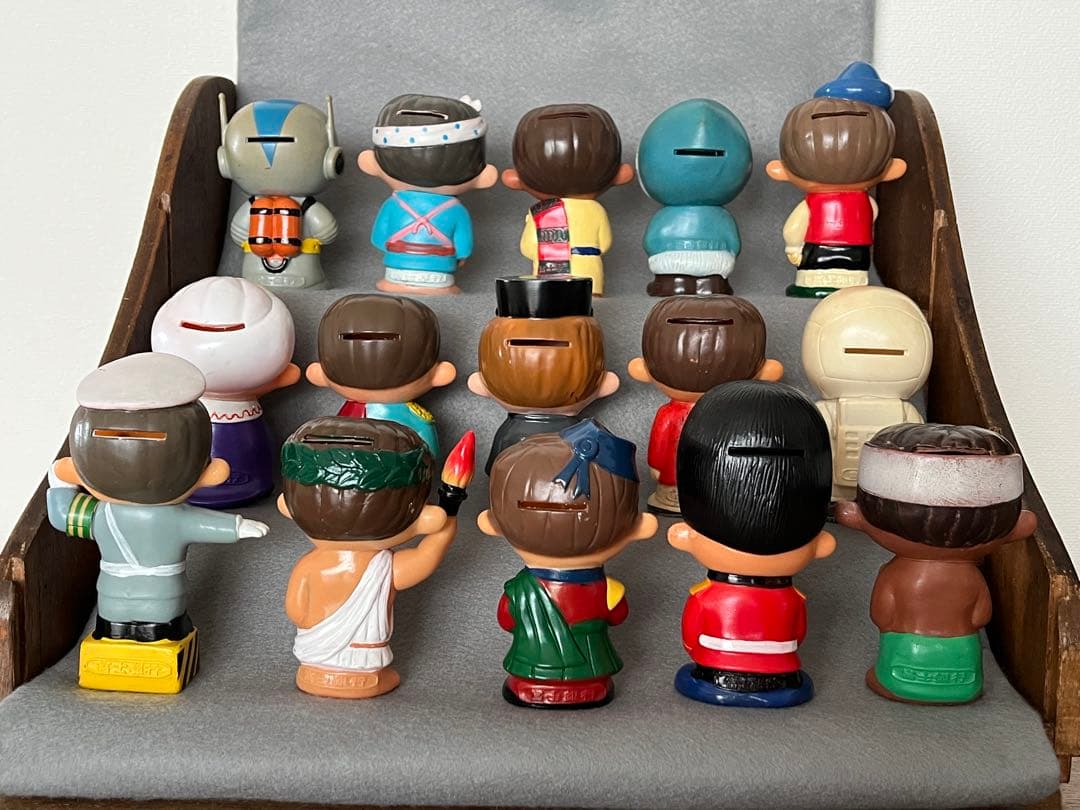 富士銀行　ぼくちゃん　ソフビ　貯金箱　15個　昭和レトロ
