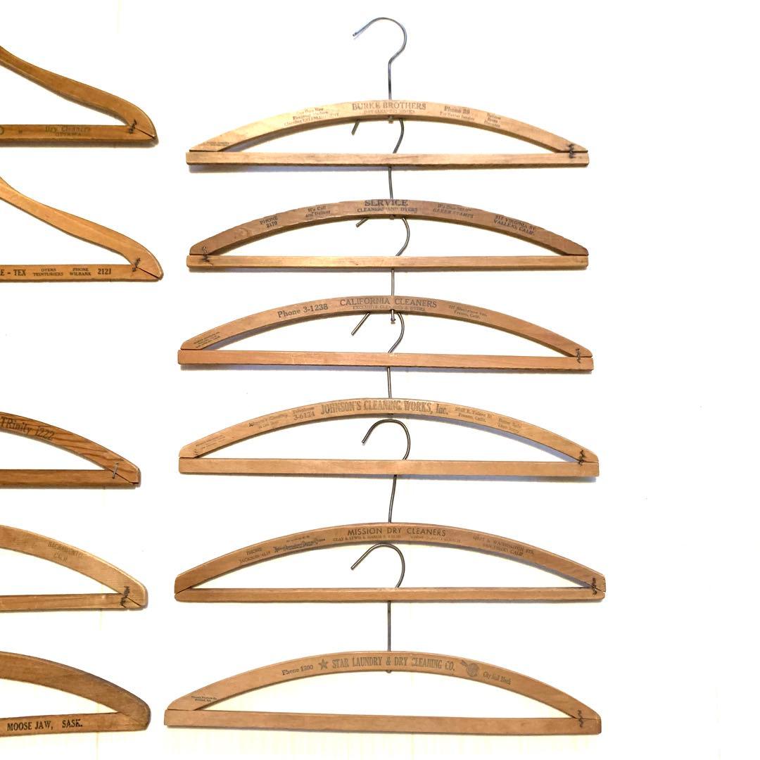 ヴィンテージ U.S.A.木製ウッドハンガー15本セット wood hanger