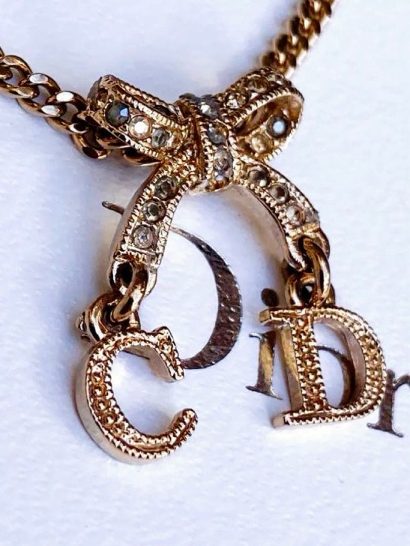 Dior クリスチャンディオールリボン ネックレス