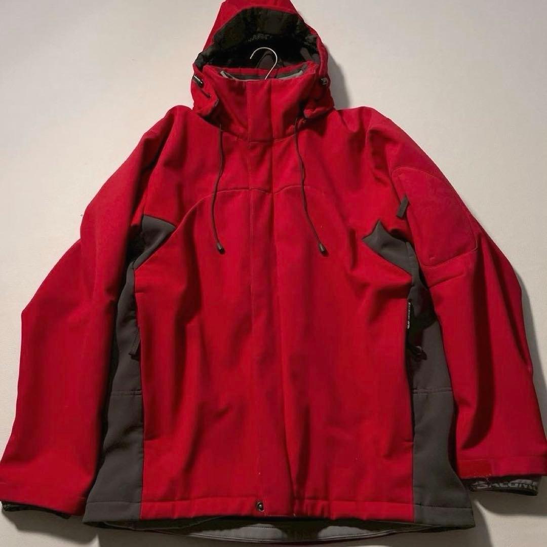 【とんとん】サロモン スキーウェア 上下 セットアップ 3WAY レッド