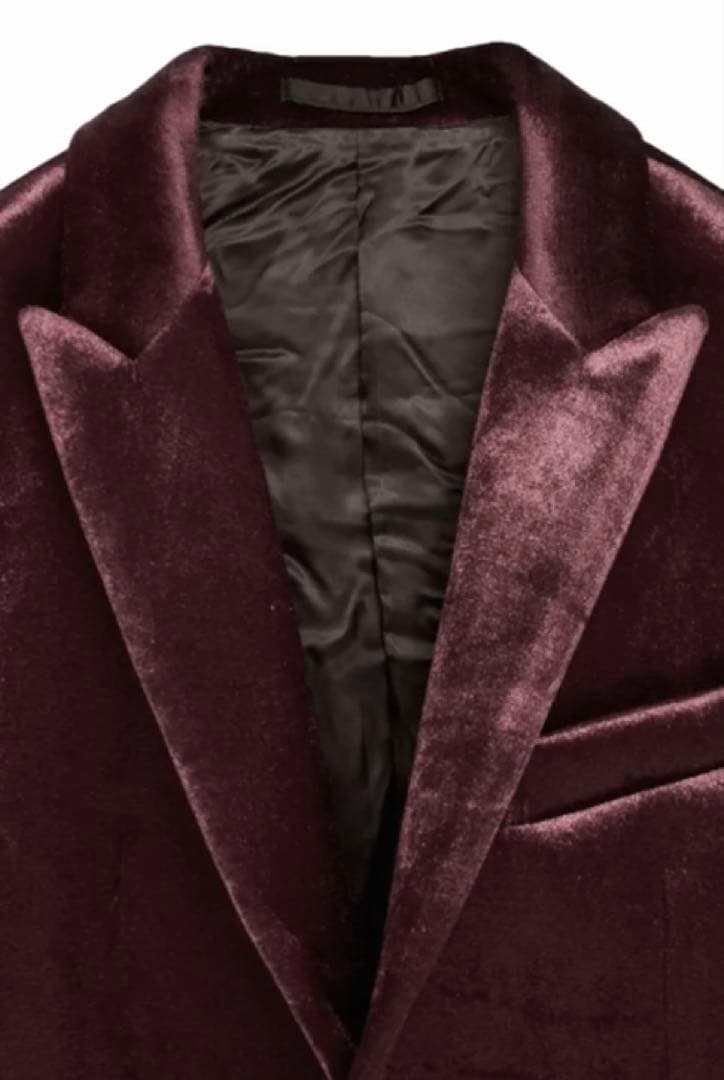 m*a様 トルネードマート　ワイン色　ベロア 　ジャケット　ベルベット