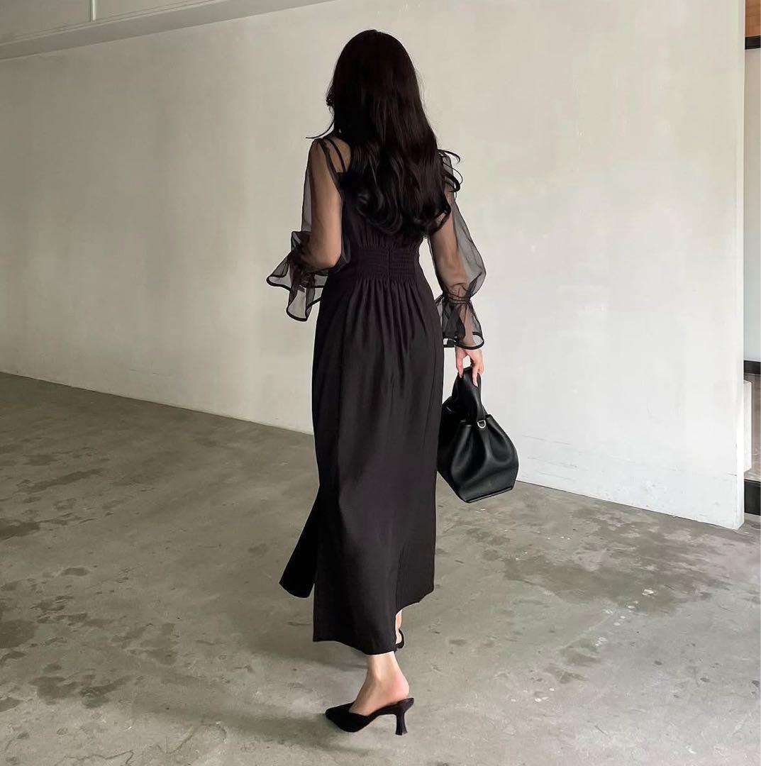 【超美品】nairo スタンドカラーマーメイドドレス Mサイズ