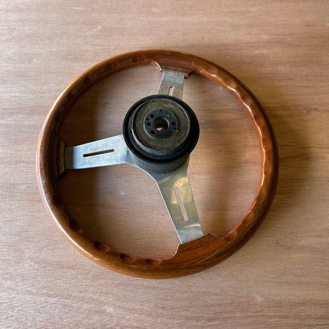 NARDI ウッド ステアリングホイール 3本スポーク