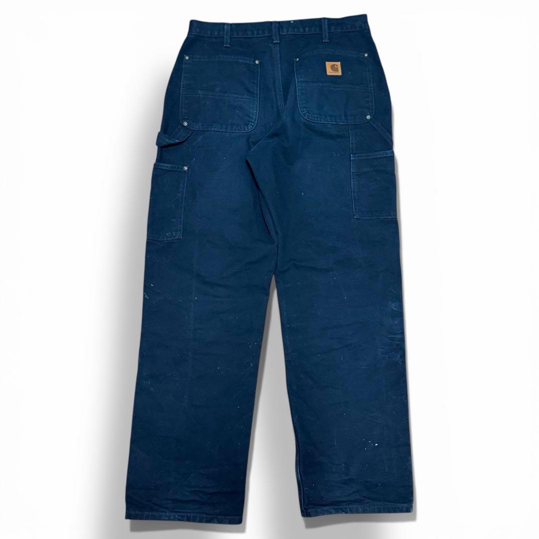 Carhartt ダブルニー　ペインターパンツ　フェード　ブラック　ペイント