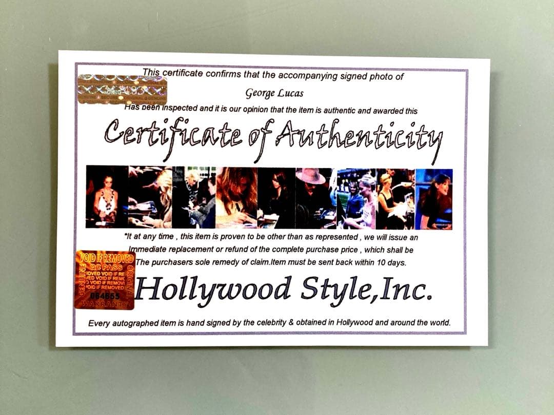 ジョージ・ルーカス直筆サイン　2Lサイズ写真…スター・ウォーズ…