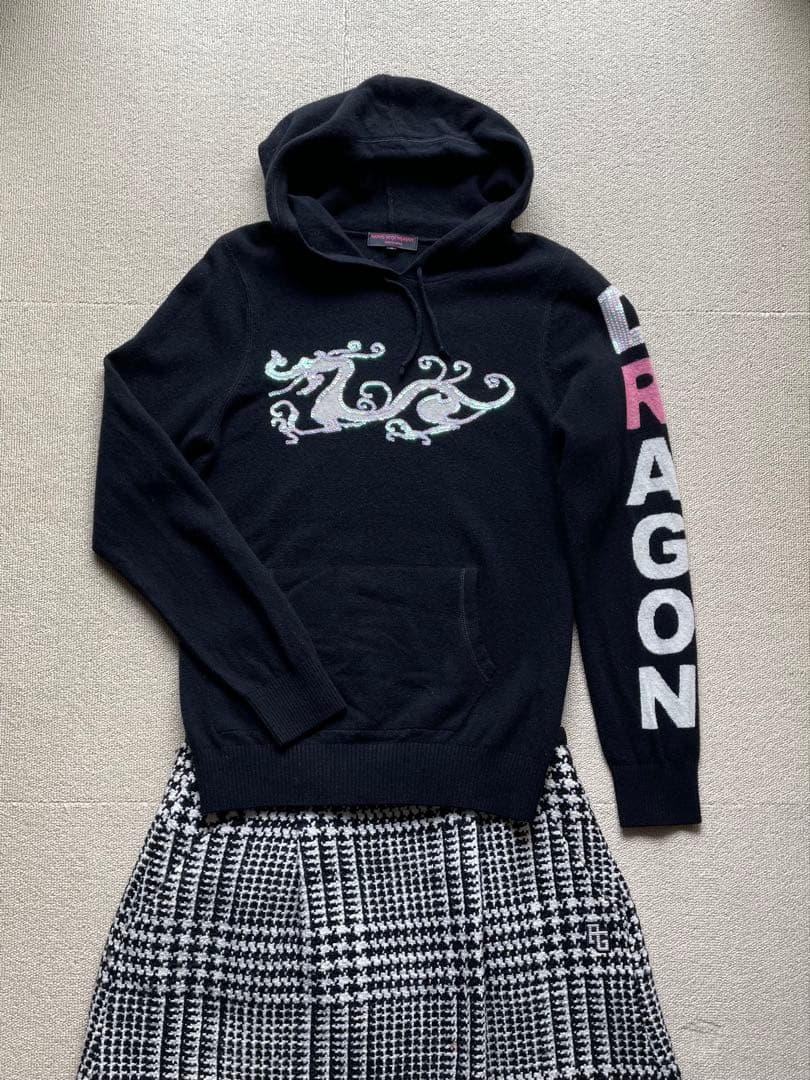 ダンスウィズドラゴン ウールカシミヤ フード付き ニット セーター 美品♡