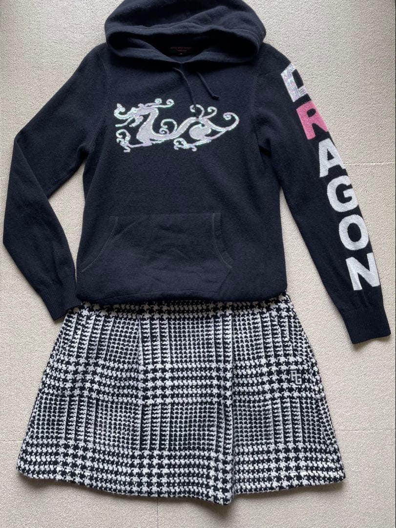 ダンスウィズドラゴン ウールカシミヤ フード付き ニット セーター 美品♡