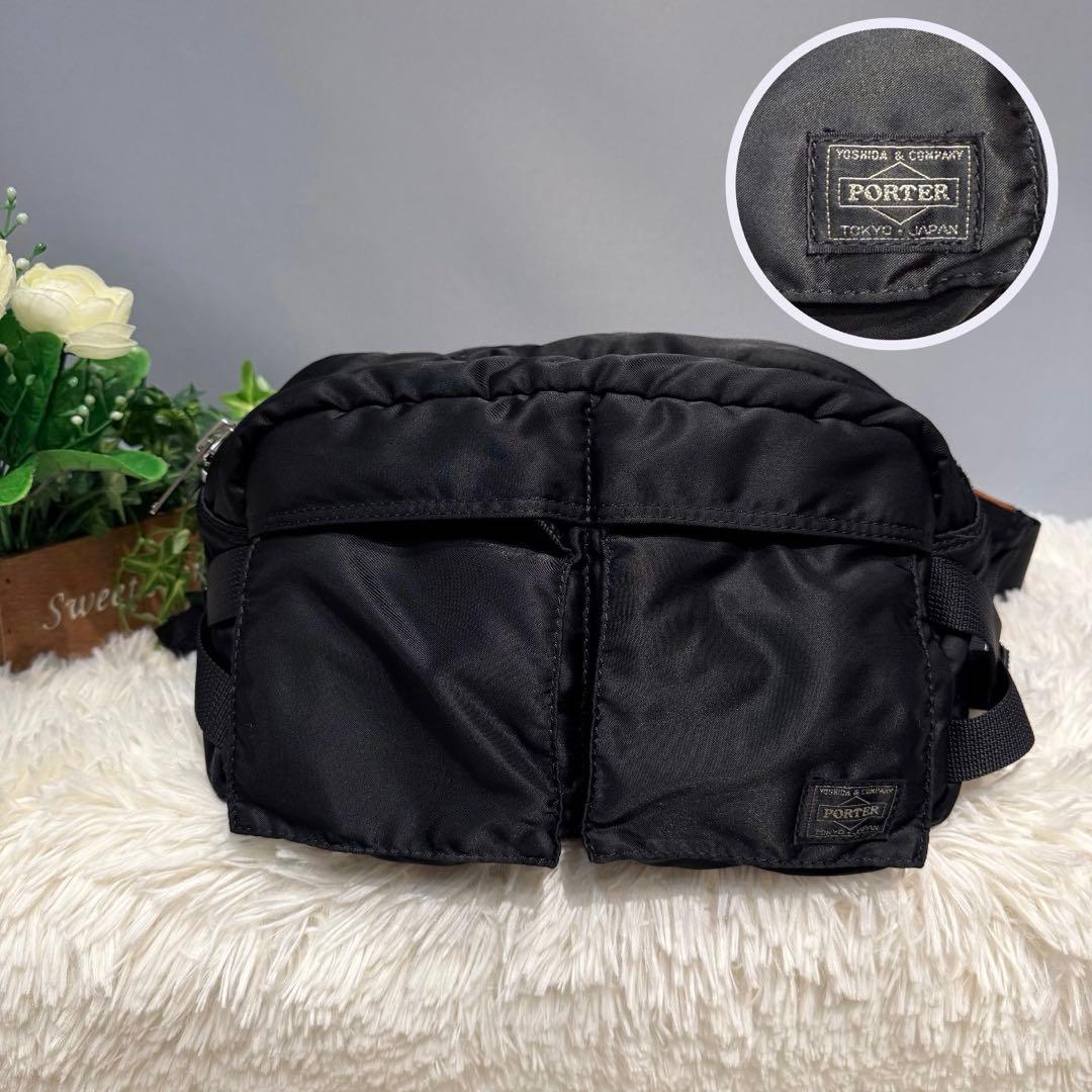 超人気【極美品】ポーター タンカー PORTER ウエストバッグ ブラック