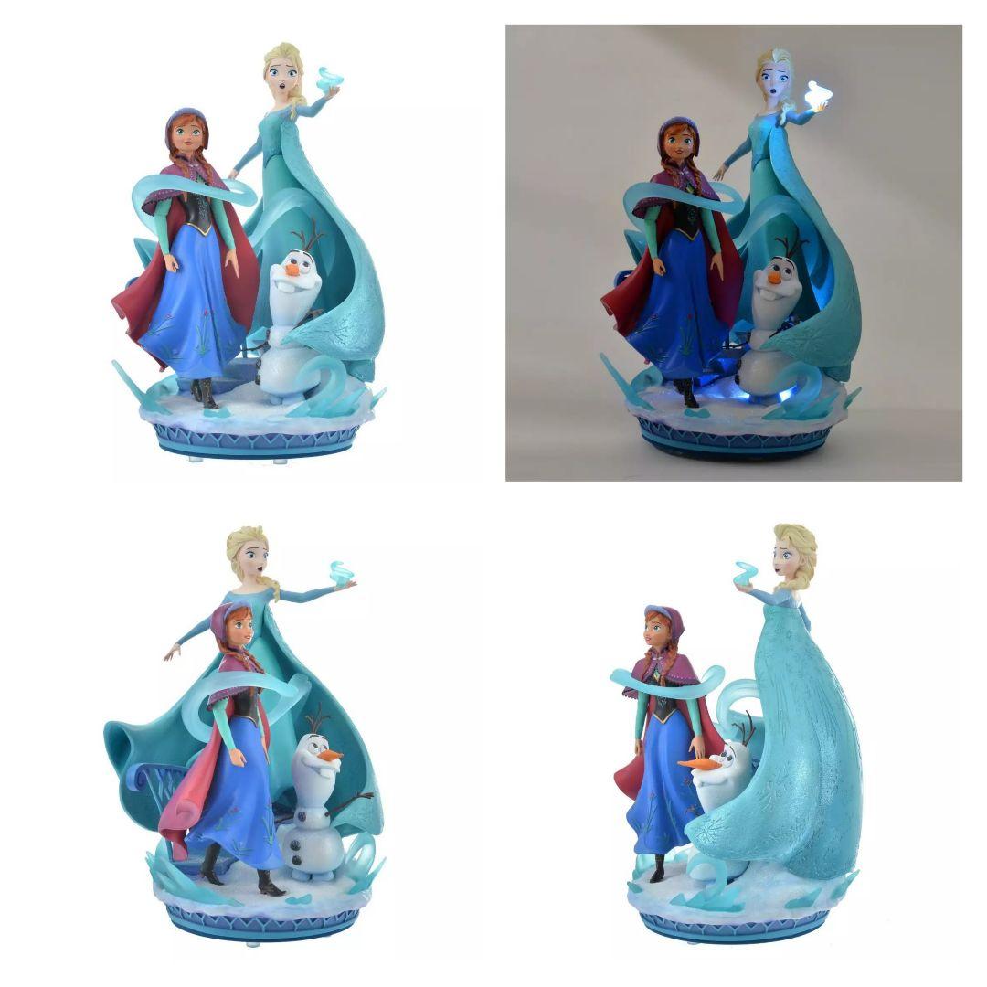 アナ、エルサ、オラフ フィギュア ライトアップ