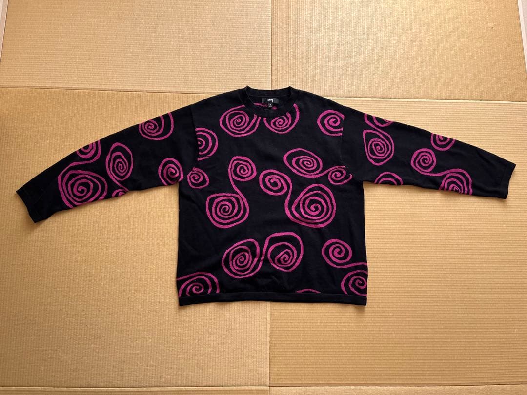 Stussy スワールパターン ニットセーター M
