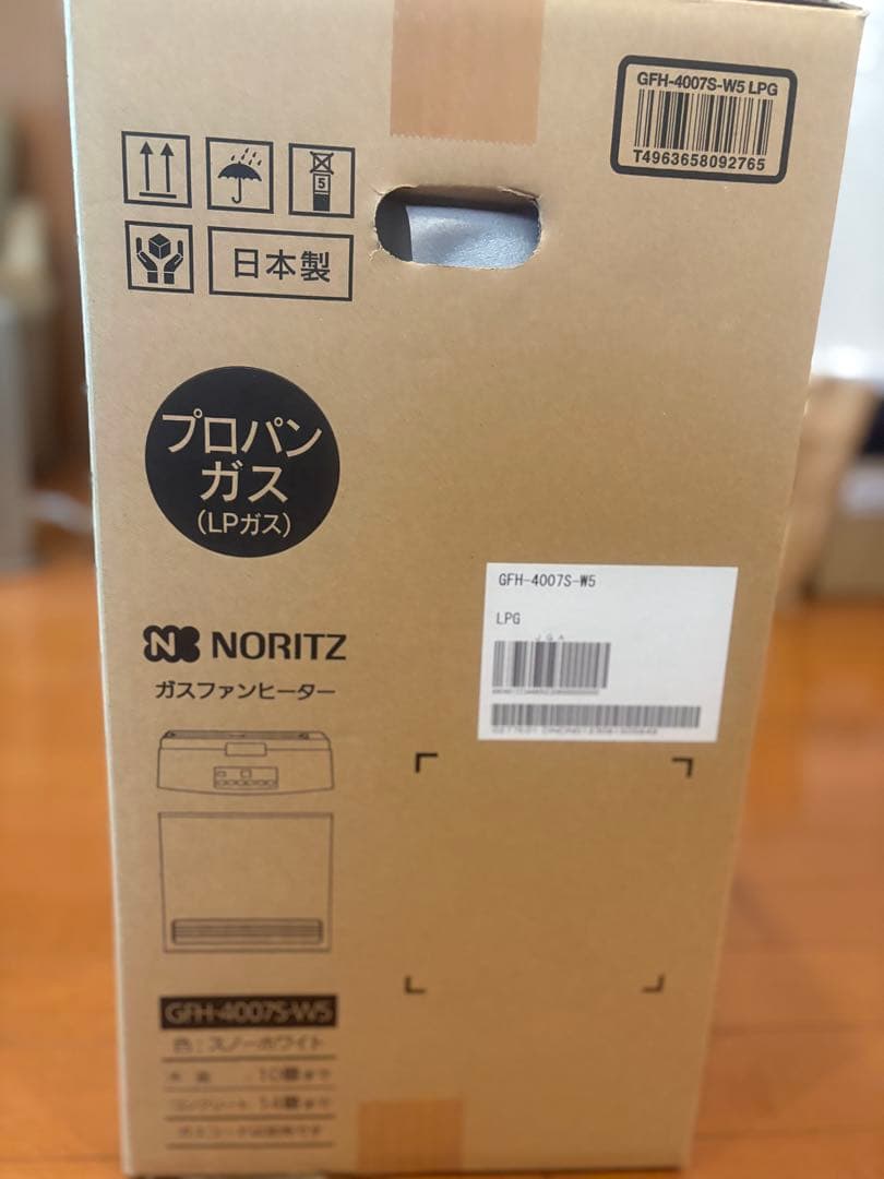 【新品】NORITZ ガスファンヒーター GFH-4007S-W5 プロパン