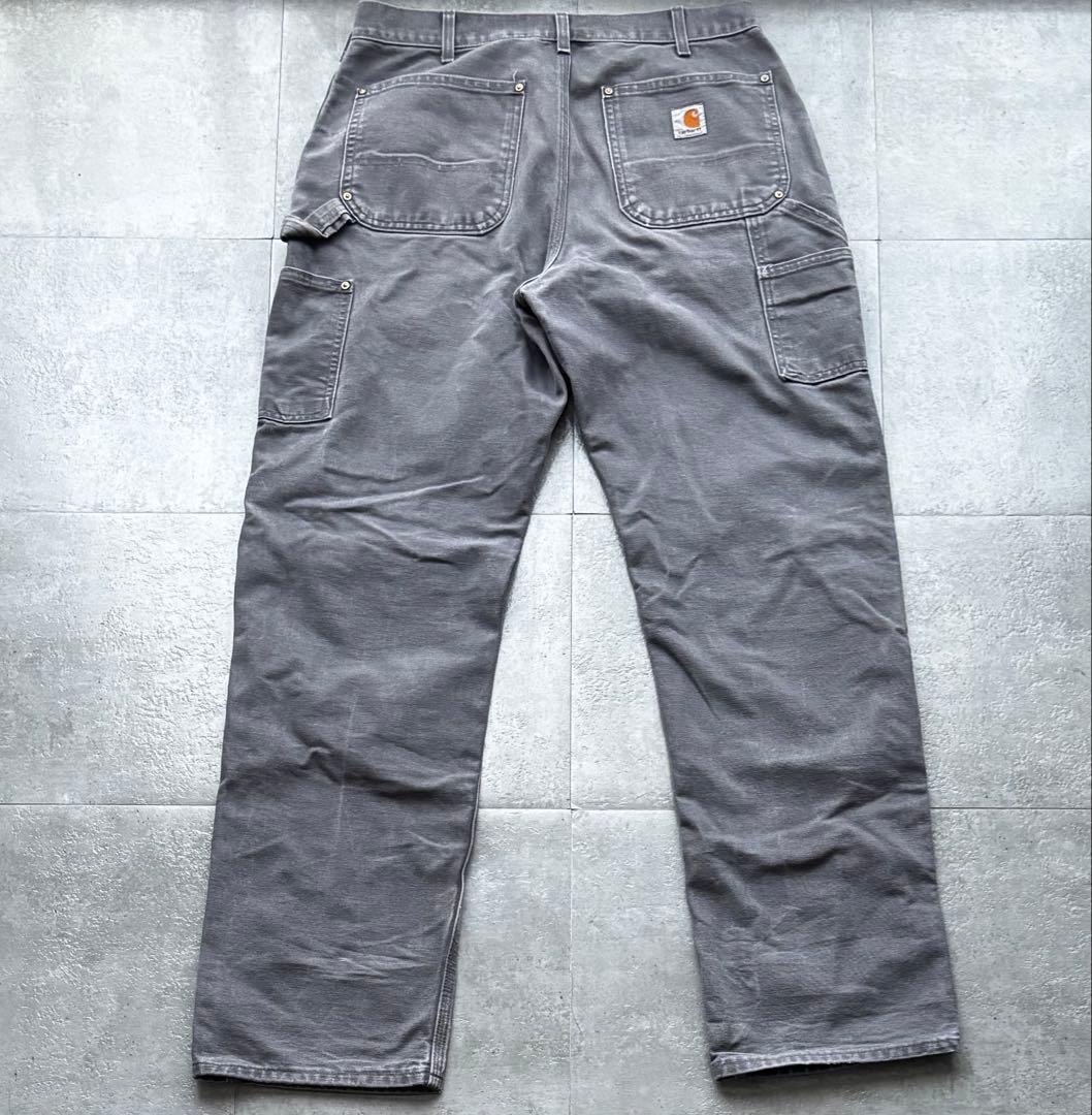 USA製　カーハート　ダブルニーペインターパンツ　グレー　33×34 フェード