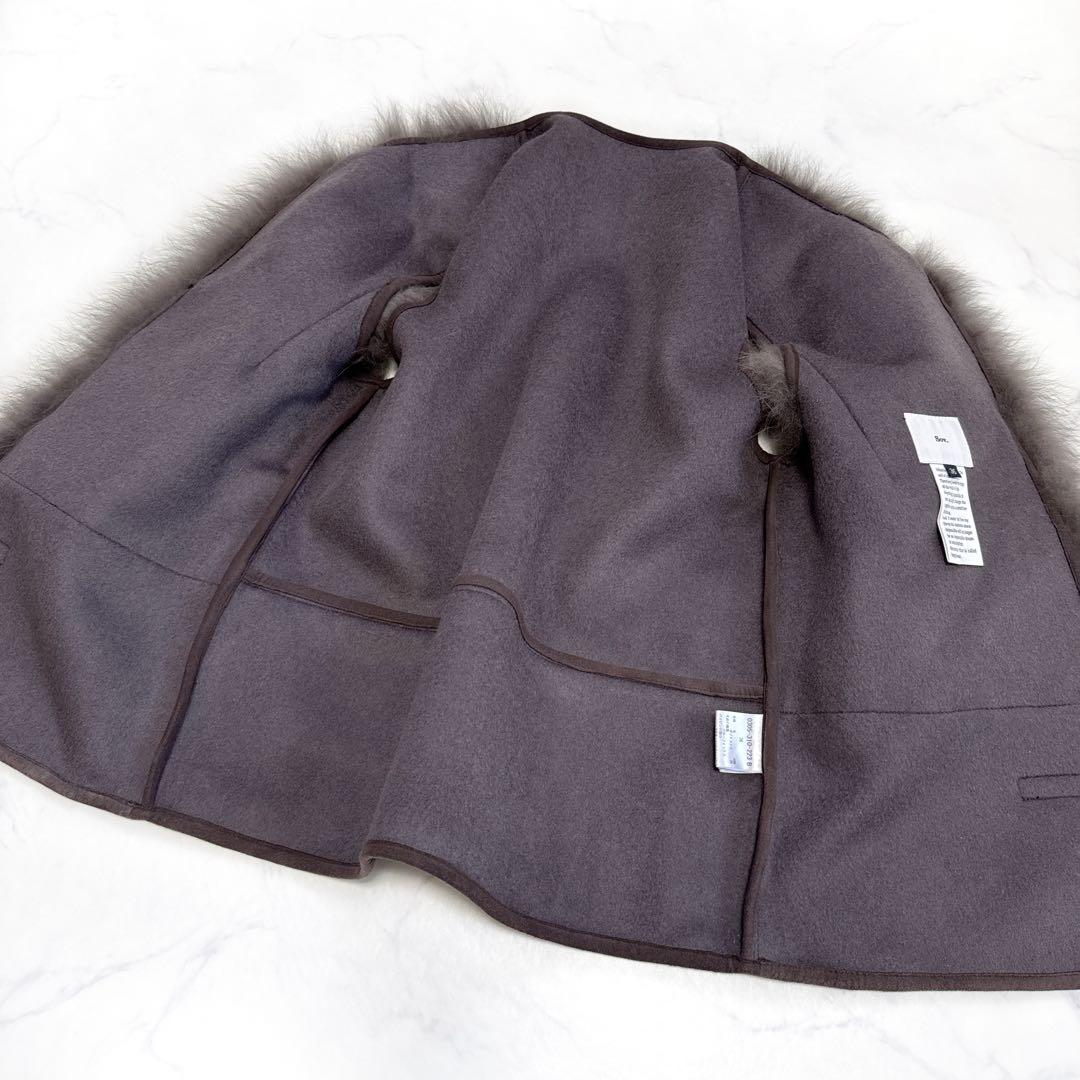 22年 sov. ソブ ブルーフォックスファーベスト 36 ジレ