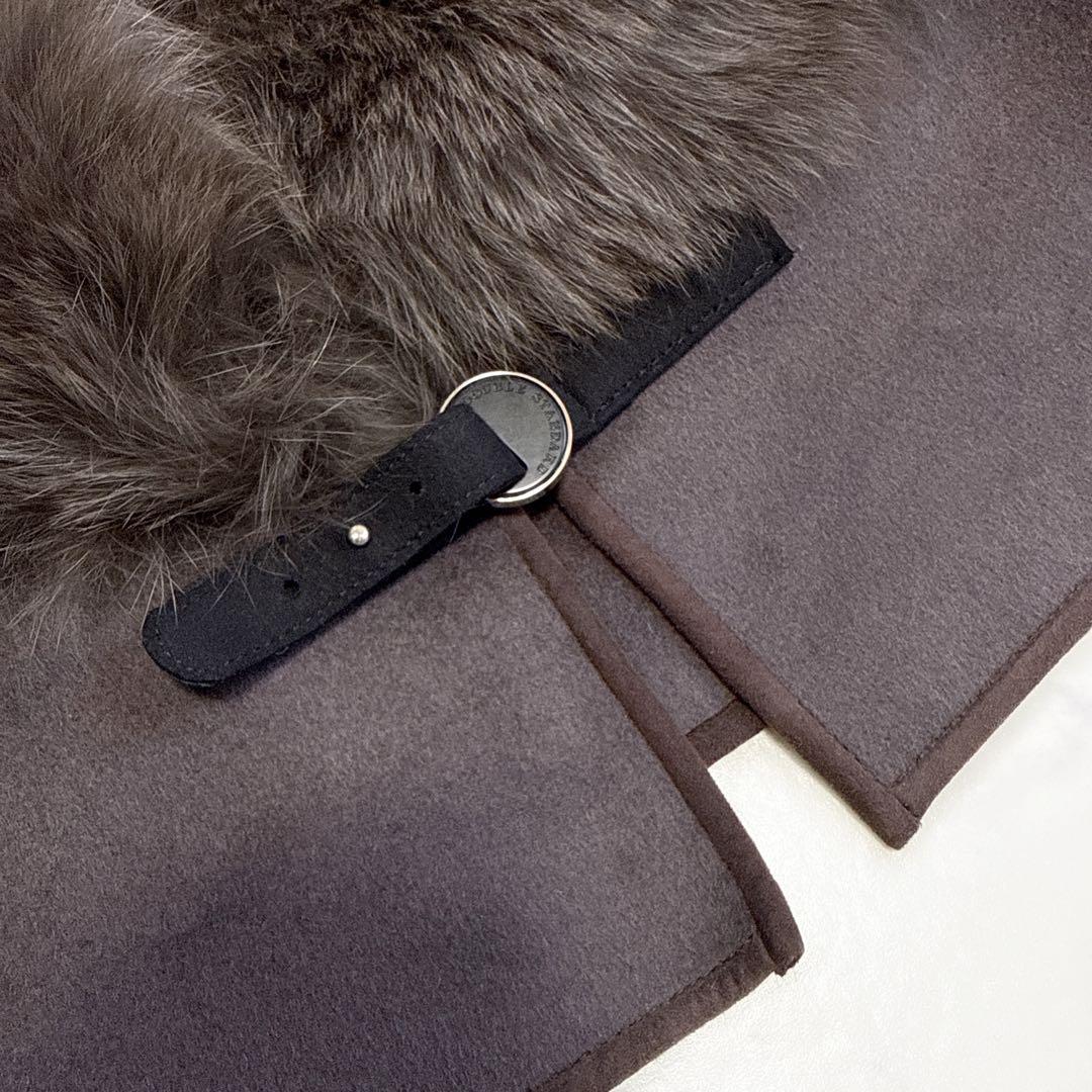 22年 sov. ソブ ブルーフォックスファーベスト 36 ジレ