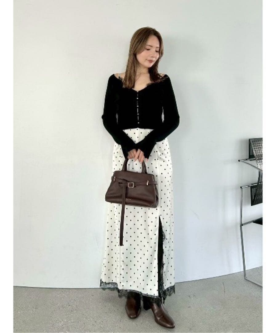 FRAY I.D（フレイ アイディー） レーストリムキャミワンピース