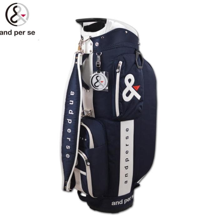 新品 and per se アンパスィ キャディバッグ AUS7305 ネイビー