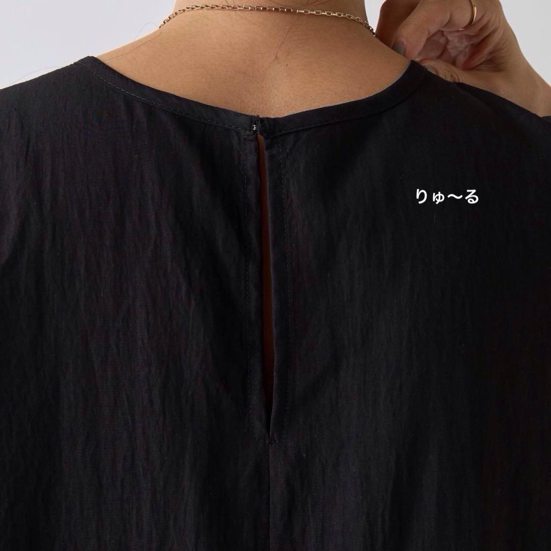 1回美品⭐️23100円⭐️BEARDSLEY ビアズリー ギャザーカフスシャツ／黒