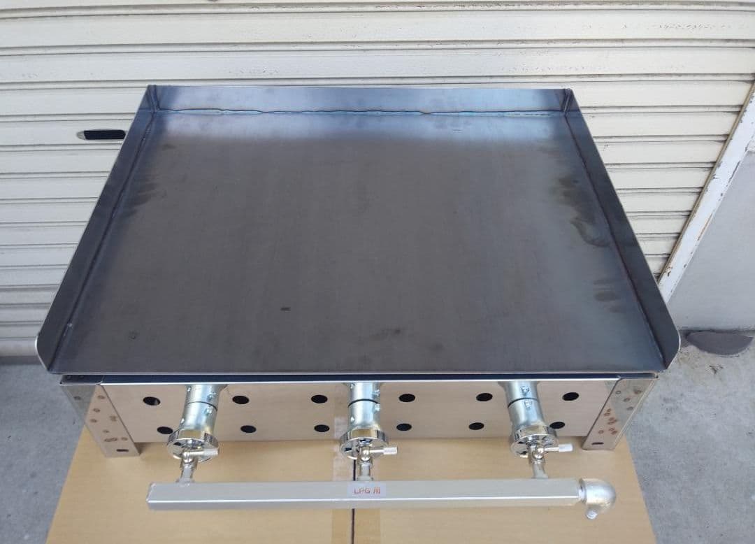 業務用　極厚６ミリ　鉄板焼き　３辺フチ付　学園文化祭り　グリドル　ＢＢＱ　LPG