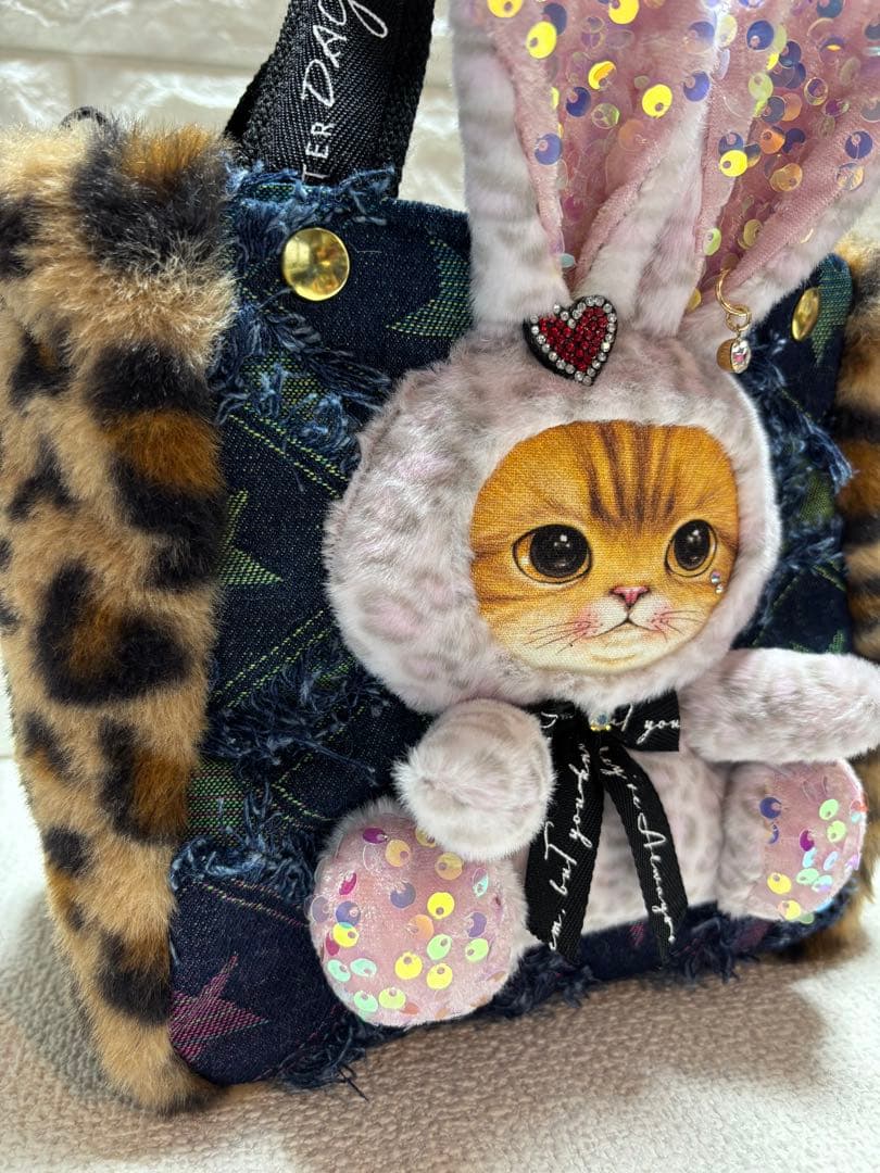 あ*き様 コヤンイサムチョン　ハンドメイド　ミニファートートバッグ　ヒョウ柄ファ