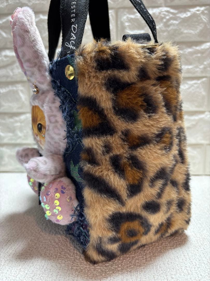 あ*き様 コヤンイサムチョン　ハンドメイド　ミニファートートバッグ　ヒョウ柄ファ