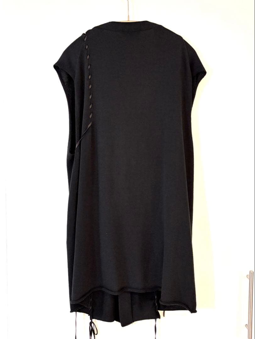 yohji yamamoto pour homme レザー紐 ニットベスト