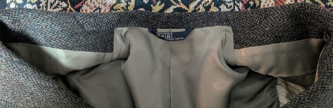 【美品】ラルフローレン　テーラードジャケット　170　ツイード ウール