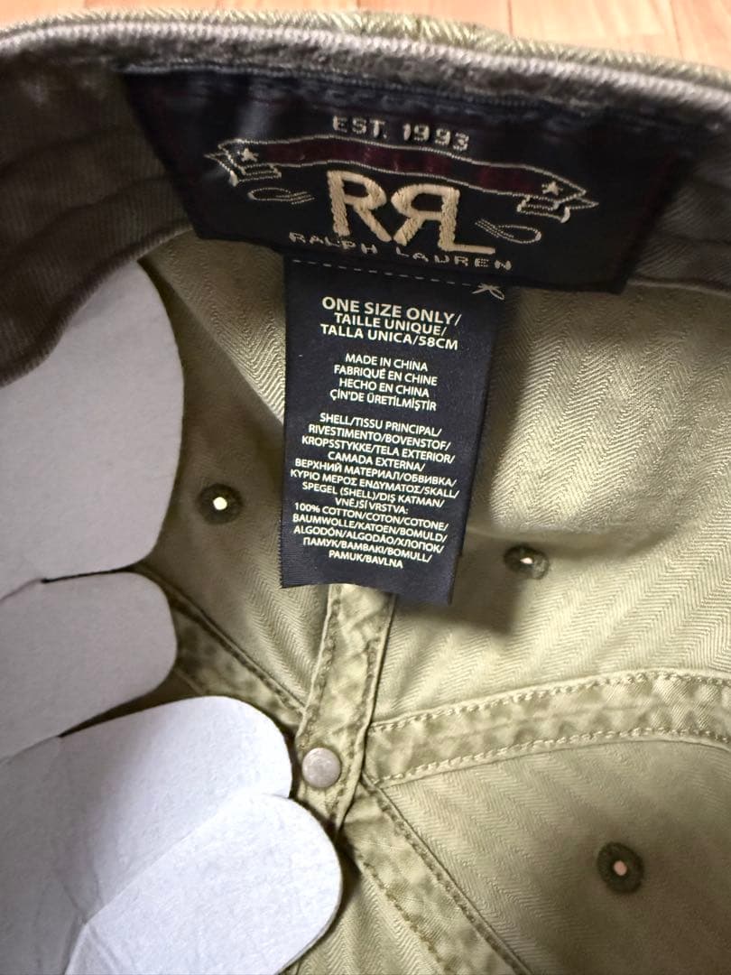 RRL エンブレム付きキャップ ワンサイズ