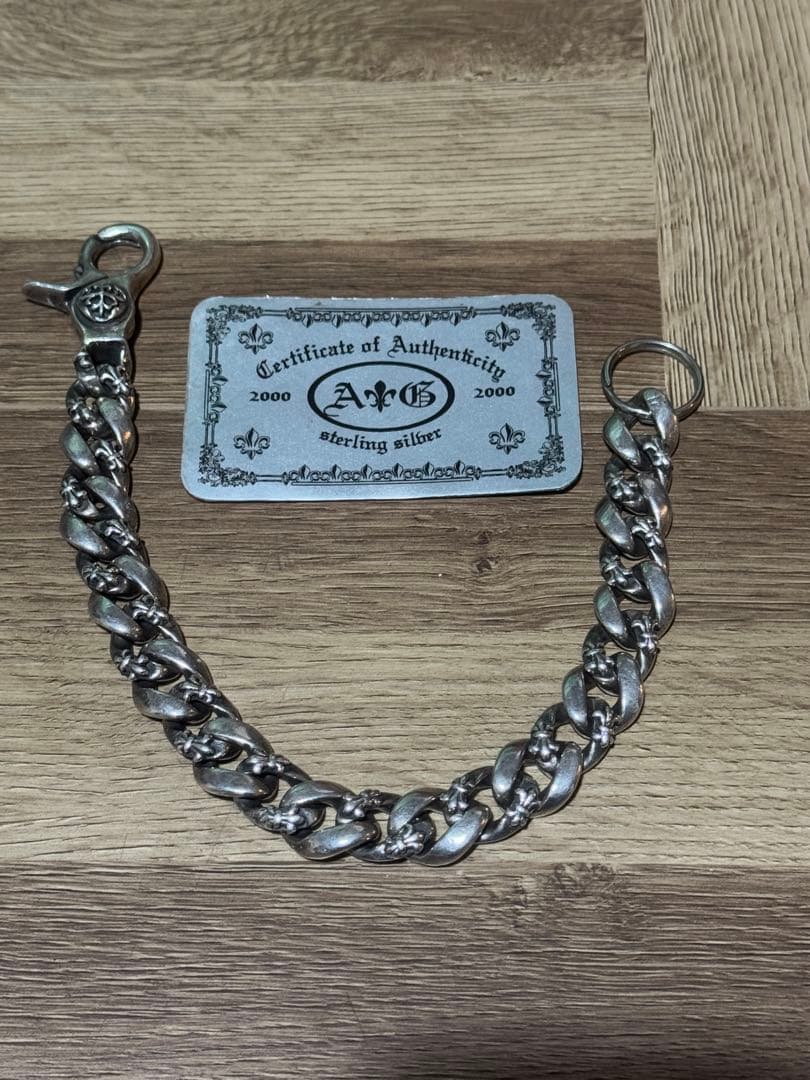 A&G ウォレットチェーン 1クリップ ショート シルバー925 エーアンドジー