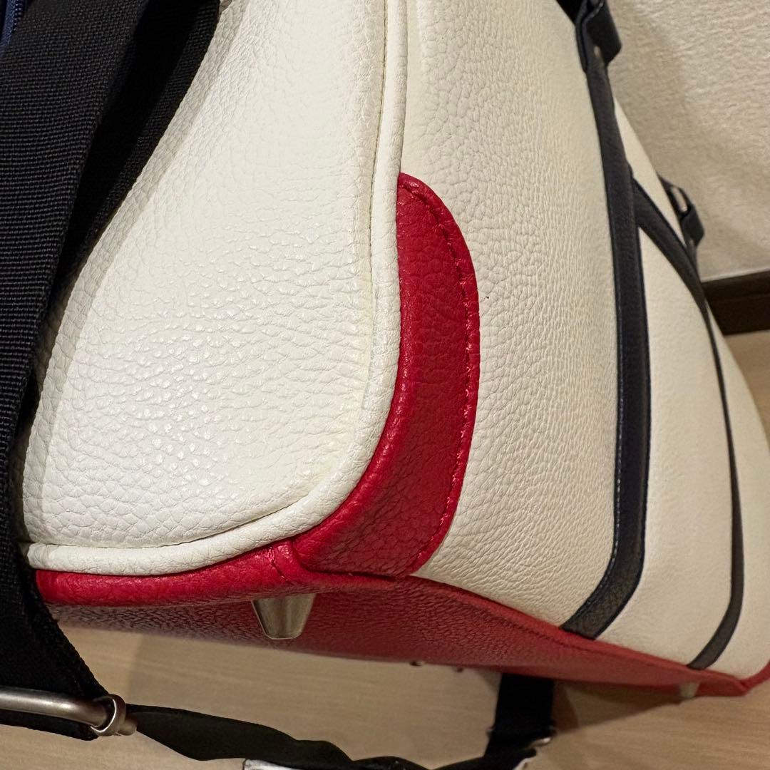 美品【トミーヒルフィガーゴルフ】ボストンバッグ ホワイト