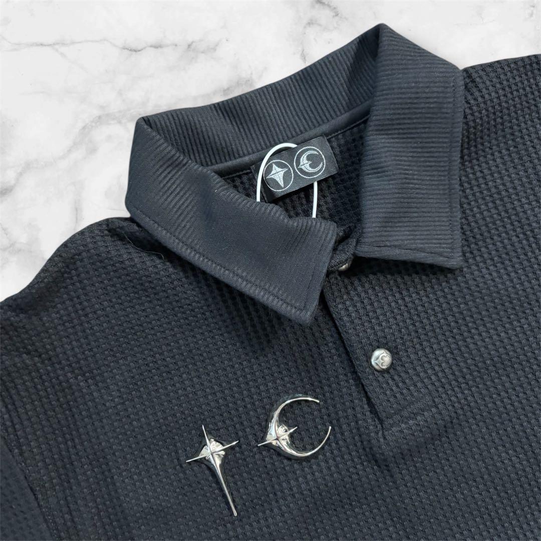 thug club サグクラブ サーマル ニット ワッフル 韓国 y2k 黒