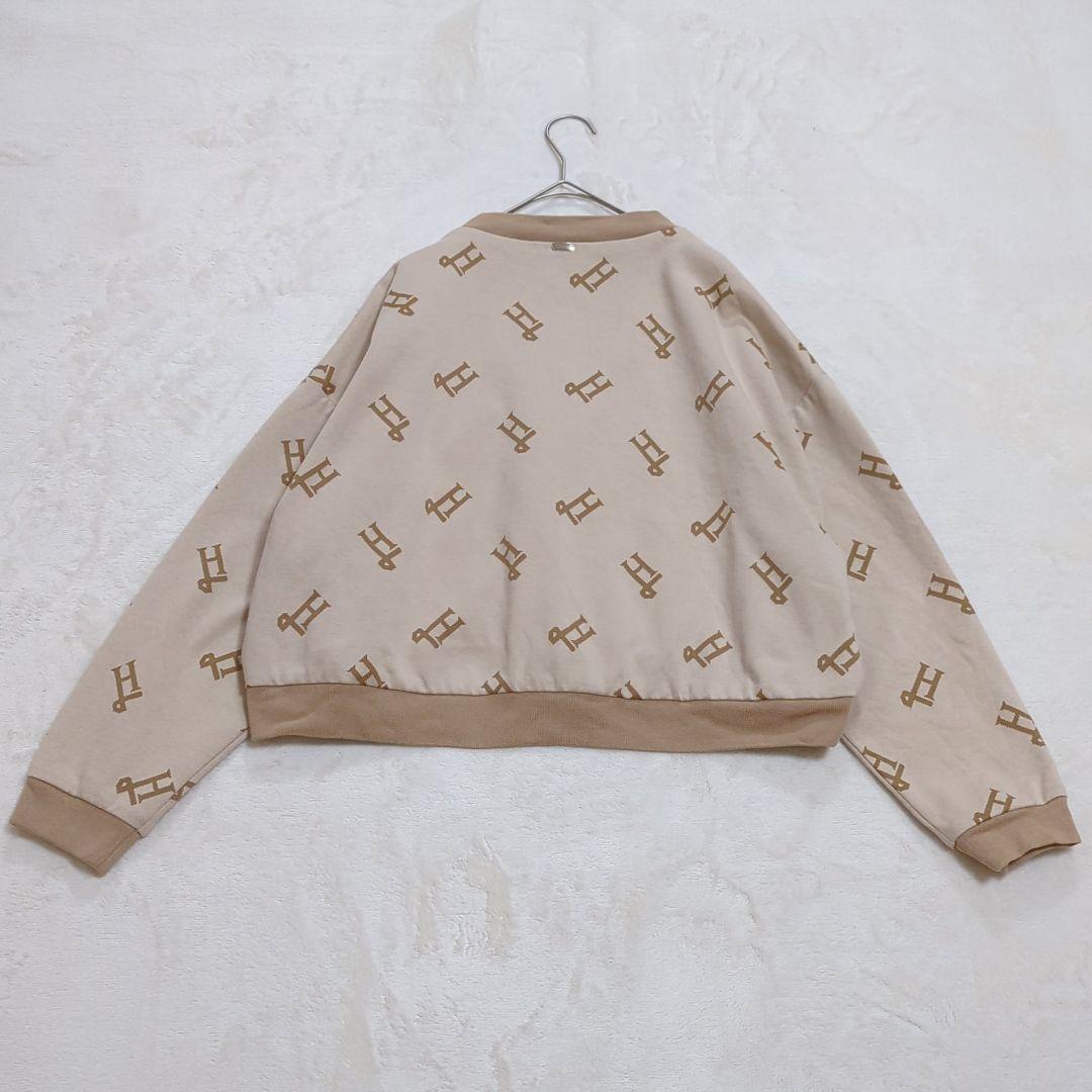 HERNO 42 近年モデル 総ロゴ モノグラム カーディガン ブラウン