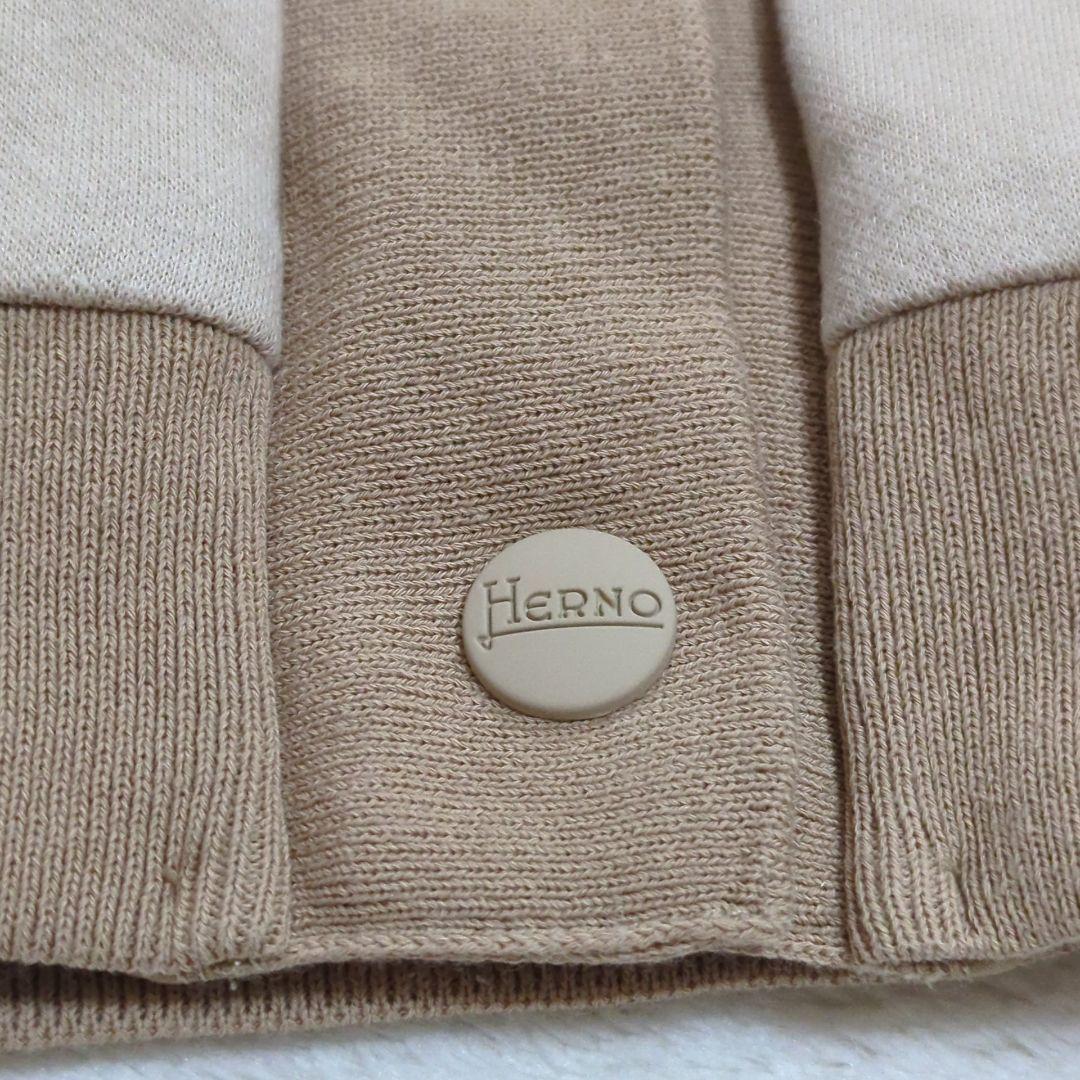 HERNO 42 近年モデル 総ロゴ モノグラム カーディガン ブラウン