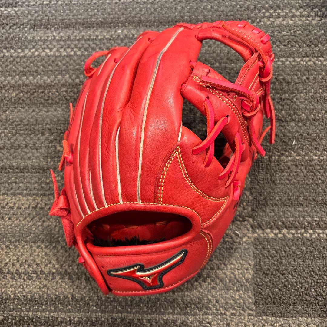 ★即戦力 軟式用グローブ Mizuno セレクト9Soft レッド 美品★