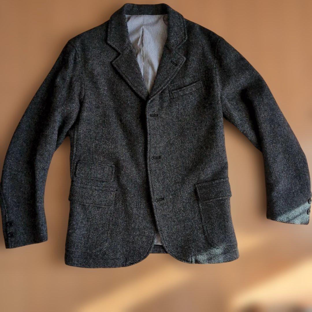 美品★ワーカーズ　メープルリーフジャケット　グレー　ホームスパン　ツイード38