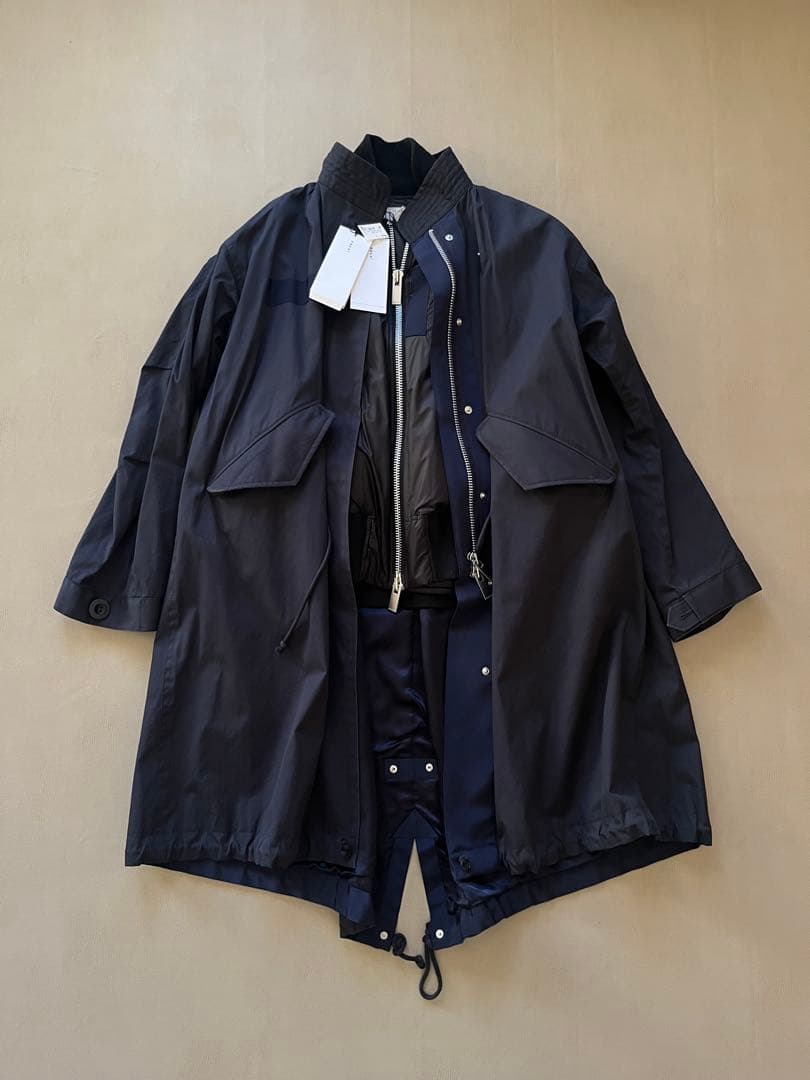 ひ*た様 希少 sacai ma-1 モッズコート ドッキングコート size1