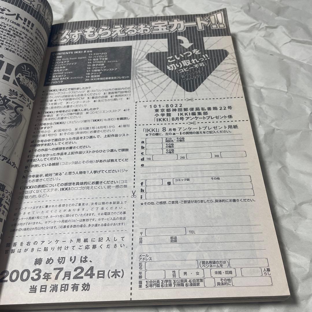 月刊IKKI イッキ 2003年8月号 ドロヘドロ 林田球 少年漫画 新連載