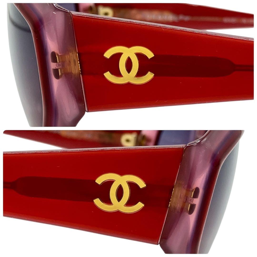 CHANEL シャネル サングラス アイウェア ココマーク　グラデーション　赤