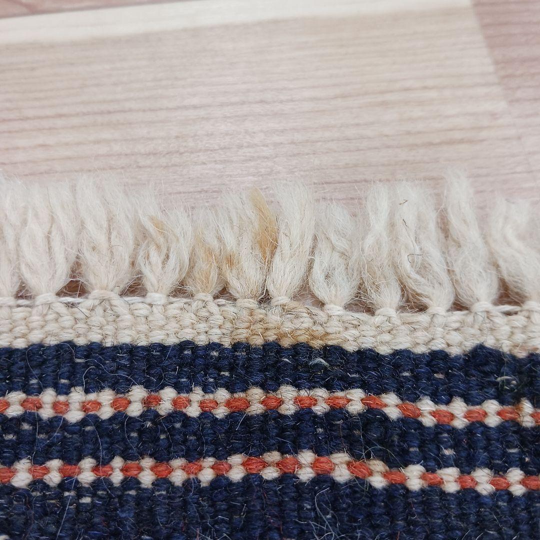 Y3239 イラン セムナン キリム 手織り ウール カーペット 大判