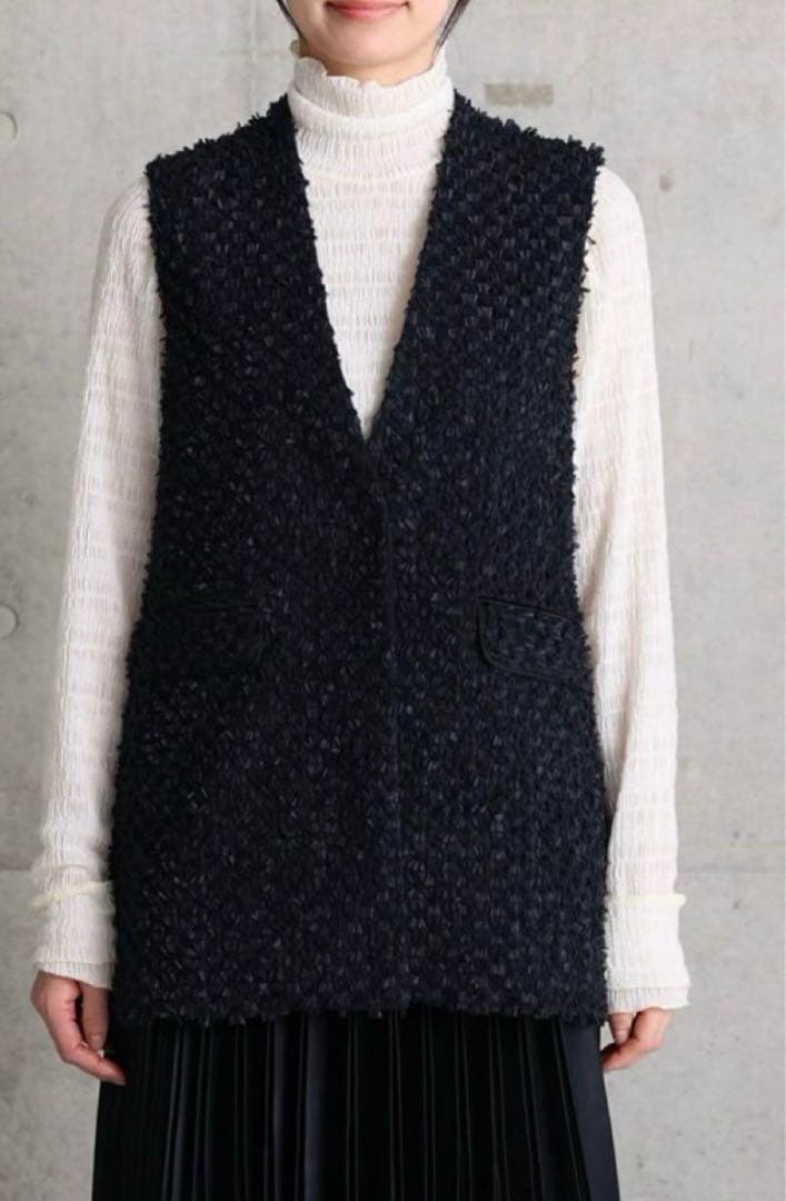 【未使用品】　CHONO Feather flower ジレ