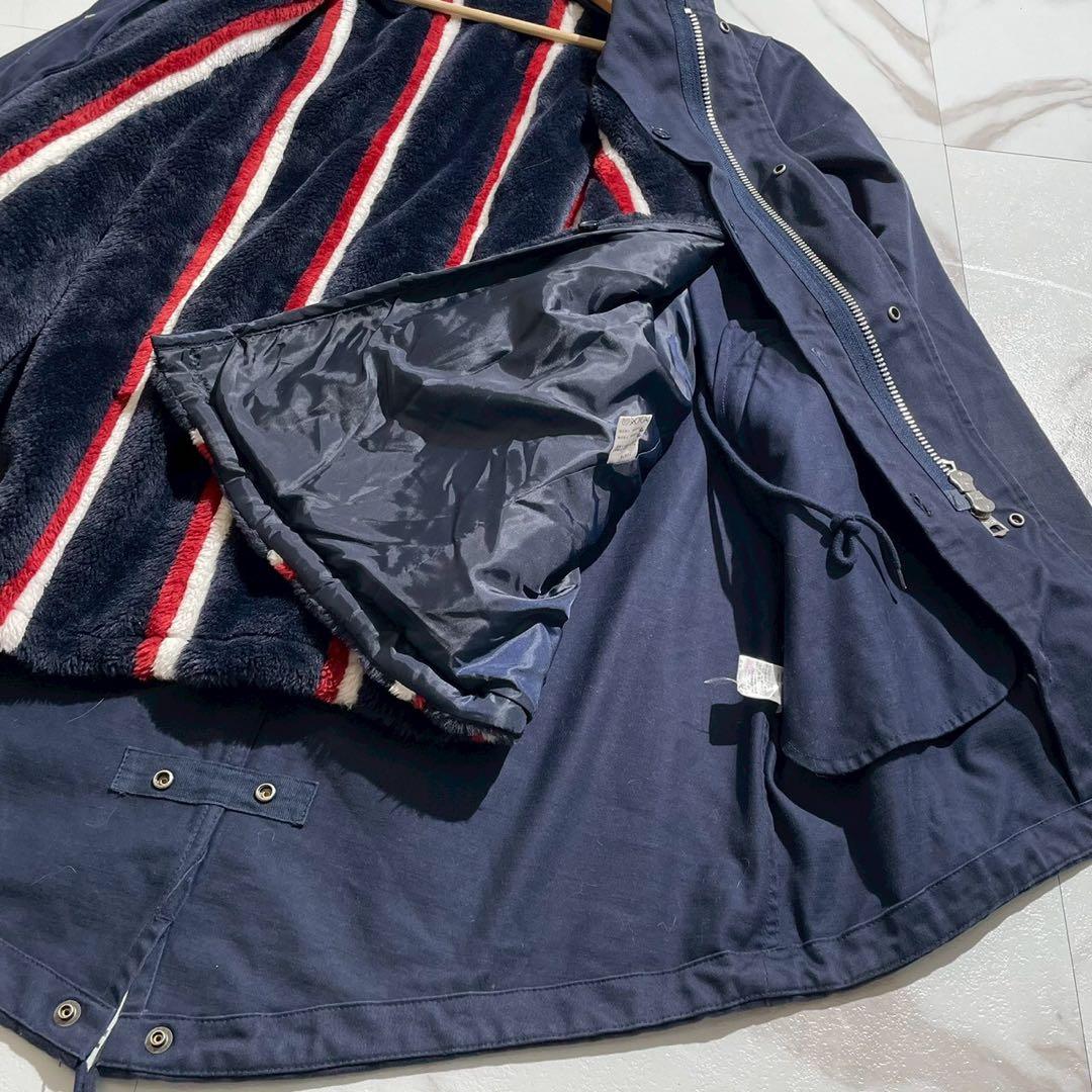 【良品✨】フレッドペリー モッズコート ファーライナー付き ネイビー M