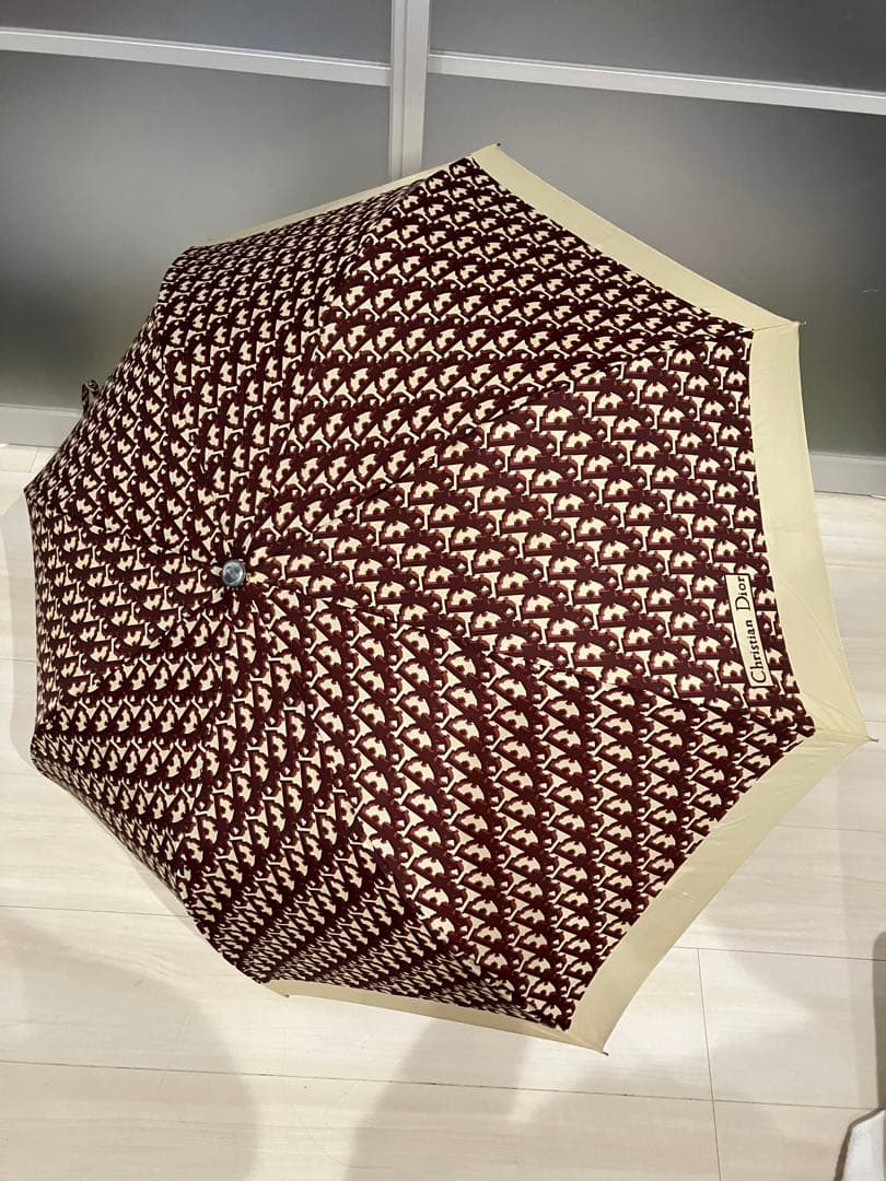 美品✨Dior クリスチャンディオール 傘 ロゴ柄 ヴィンテージ トロッター