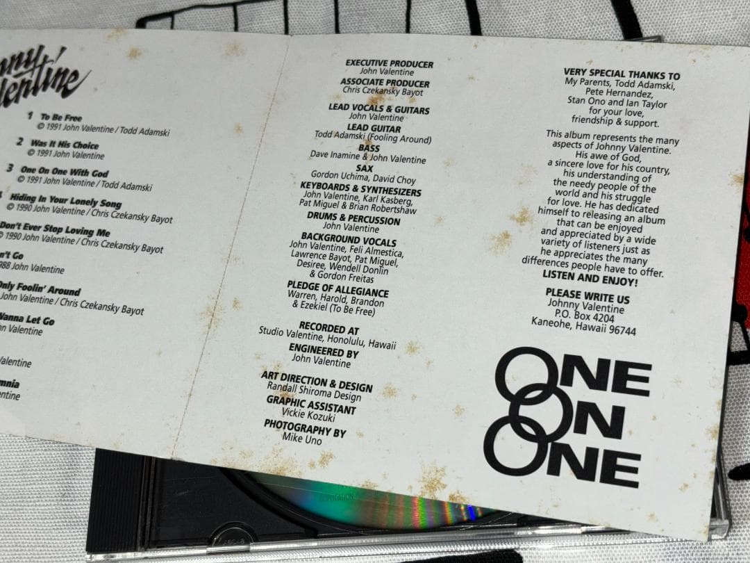 洋楽 JOHNNY VALENTINE \"ONE ON ONE\"