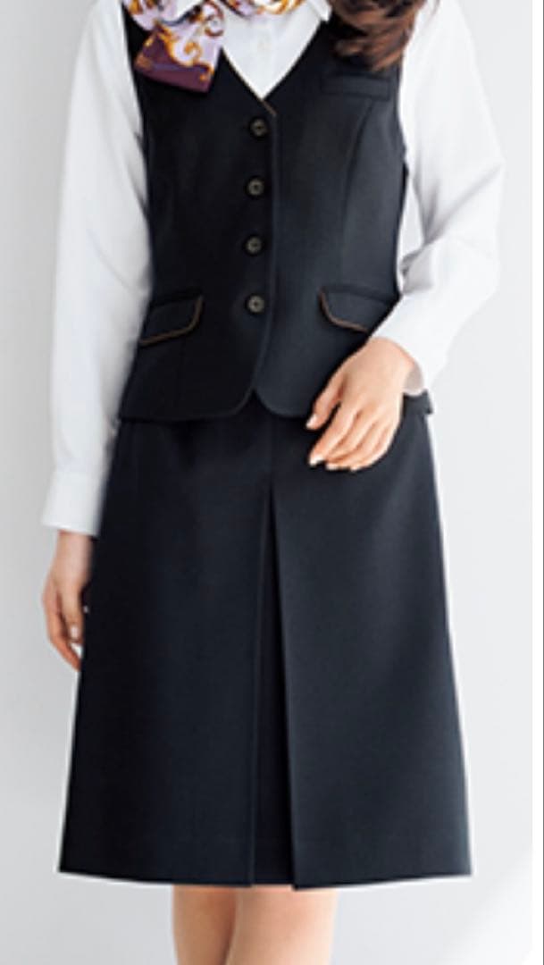 ボンマックス（オールシーズン）事務服　ベストスカート上下セット　グレー ９号