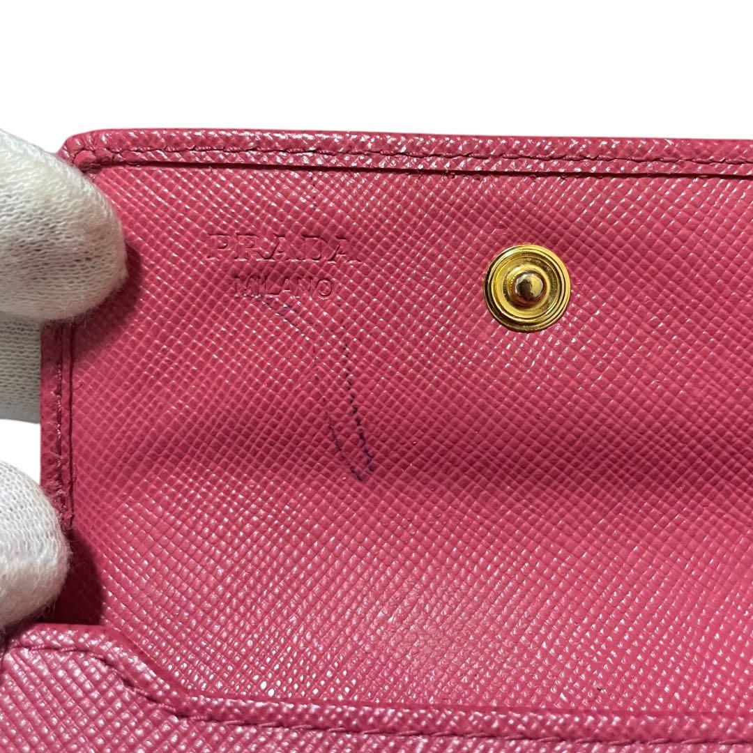 美品　PRADA プラダ サフィアーノレザー カードケース カード入れ 名刺入れ