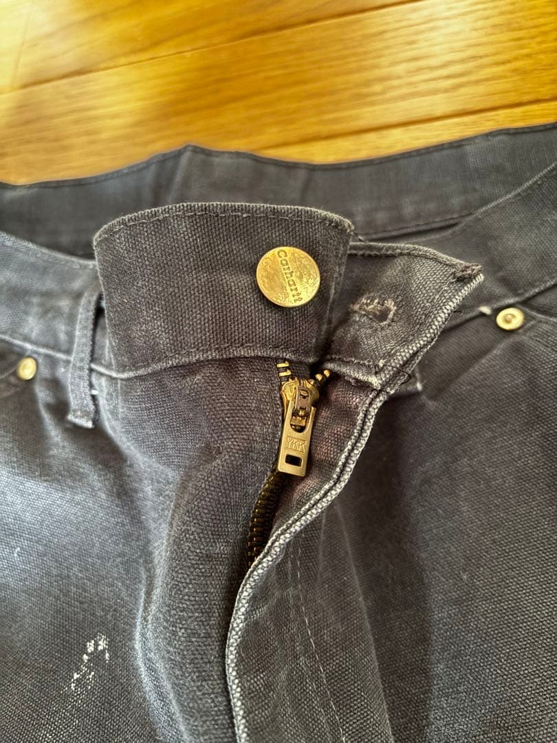 Carhartt ダブルニー ブラック ダック ワーク パンツ w34