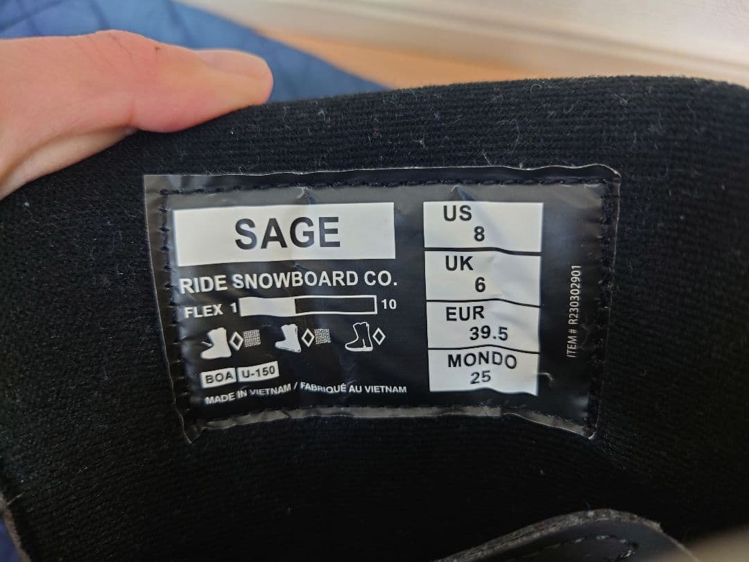 RIDE スノーボード ブーツ SAGE BLACK 25cm 23-24モデル